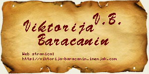 Viktorija Baračanin vizit kartica